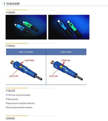 光纤快速连接器详解 SC光纤快速连接器在FTTH中的应用与技术优势